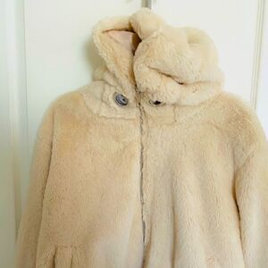 Fashion Nova Cozy Hooded Coat Satin Lining Size Large